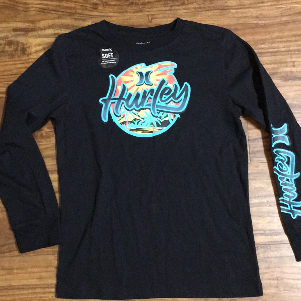 Hurley Black Long Sleeve Graphic Tee